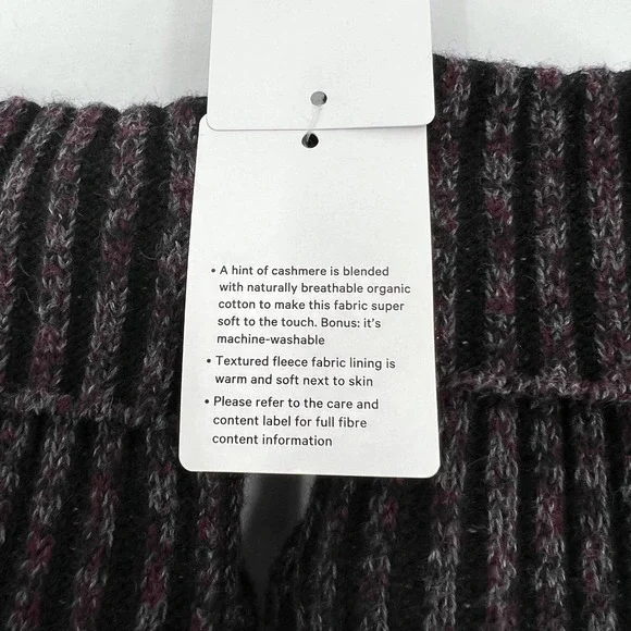 LULULEMON Textured Fleece Lined Mittens Womens XS Small XS/S Black NWT - Picture 7 of 8